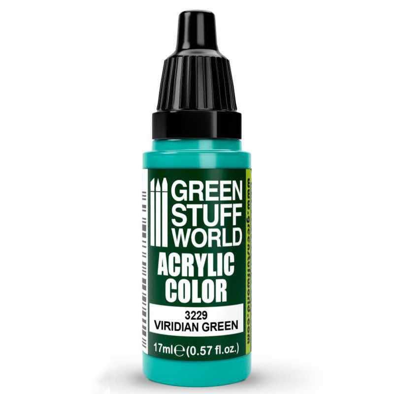 Green Stuff World Acrylic Color Paint - VIRIDIAN GREEN 17ml