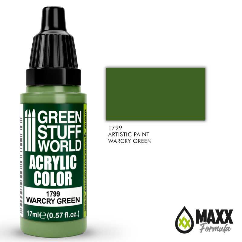 Green Stuff World Acrylic Color Paint - WARCRY GREEN 17ml