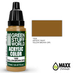 Green Stuff World Acrylic Color Paint - YELLOW-BROWN OPS 17ml