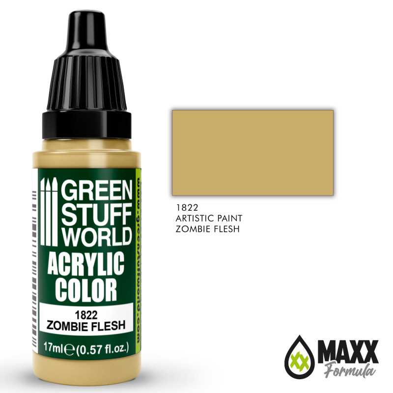 Green Stuff World Acrylic Color Paint - ZOMBIE FLESH 17ml