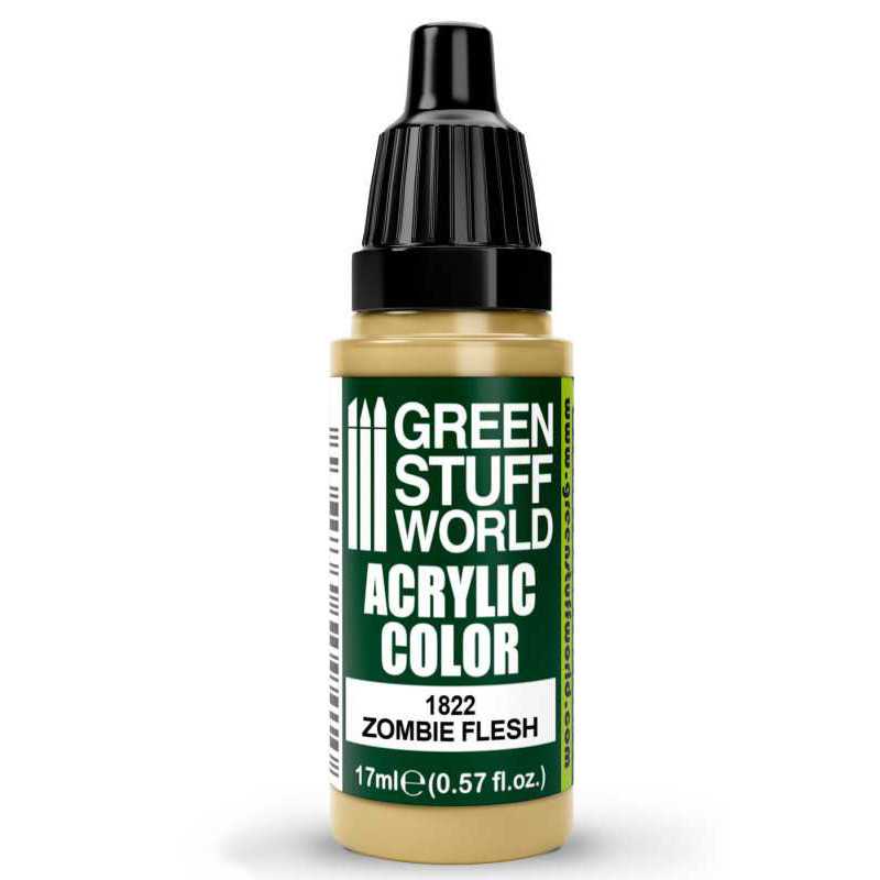 Green Stuff World Acrylic Color Paint - ZOMBIE FLESH 17ml