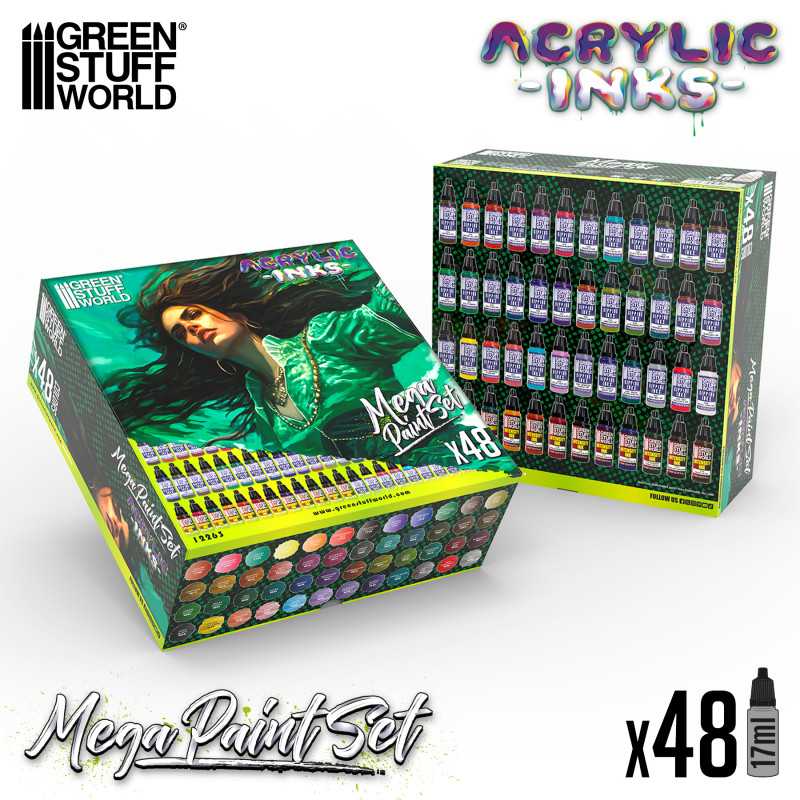 Green Stuff World Acrylic Dipping Ink Mega Paint Set