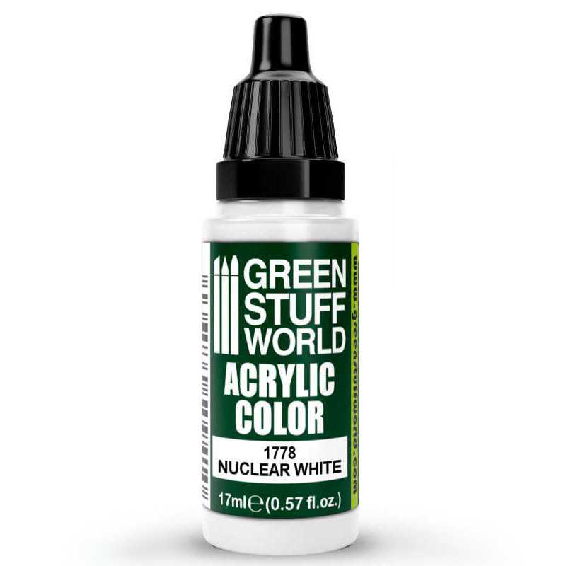 Green Stuff World Acrylic Color Paint - NUCLEAR WHITE 17ml