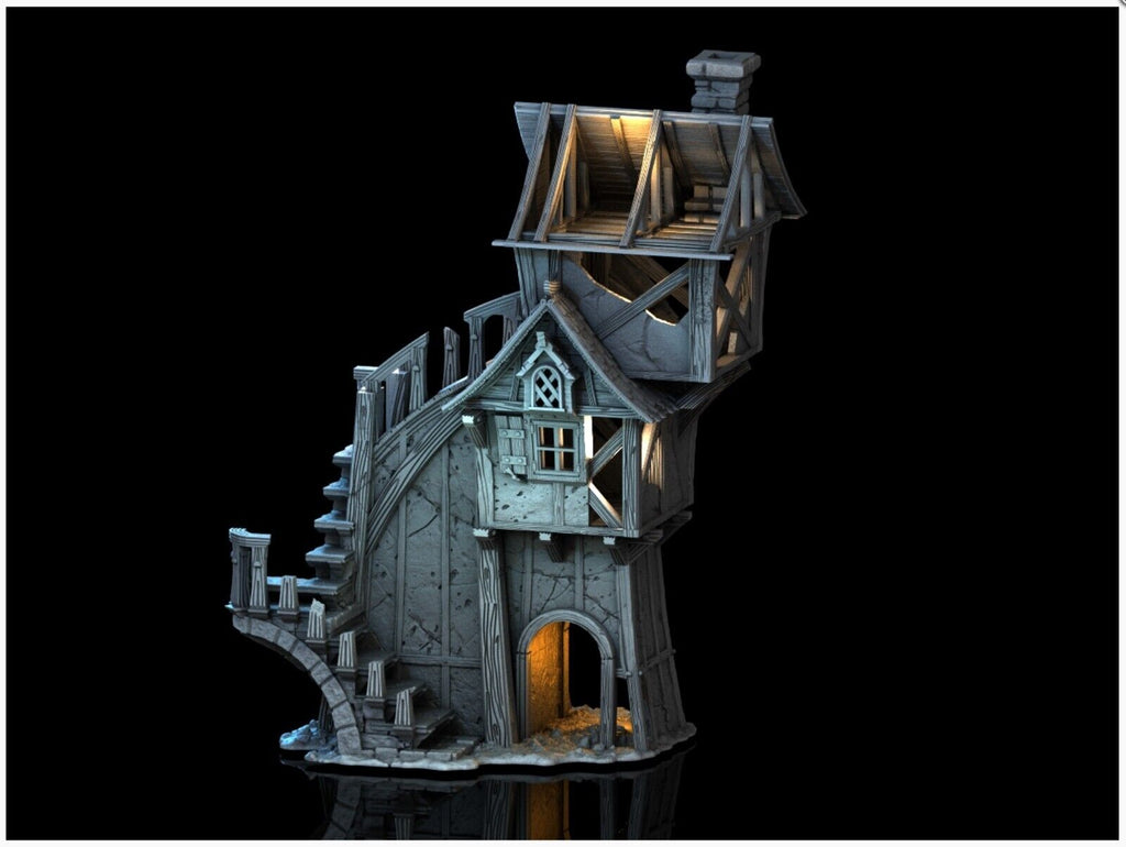 Ruined Tower House - 28mm DND/Wargame/RPG Terrain