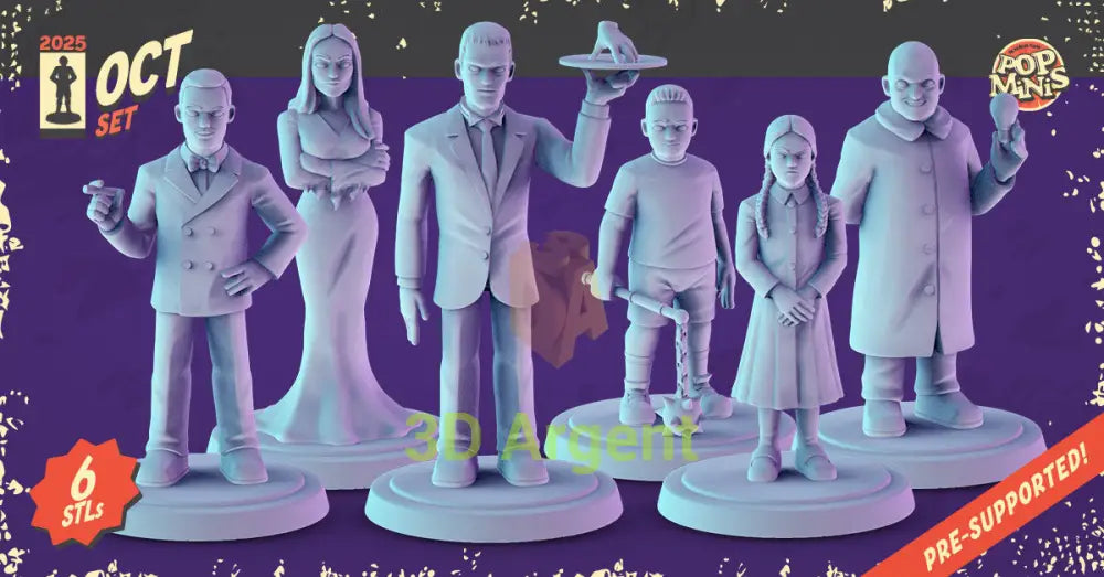 Addams Family Figures compatible D&D DragonLance Miniatures Pop Minis