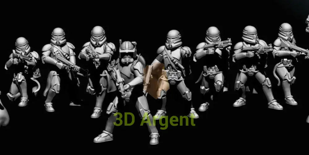 Airbourne Clone Troopers- Star Wars Legion 3D Printed Resin BlueWolf Miniatures