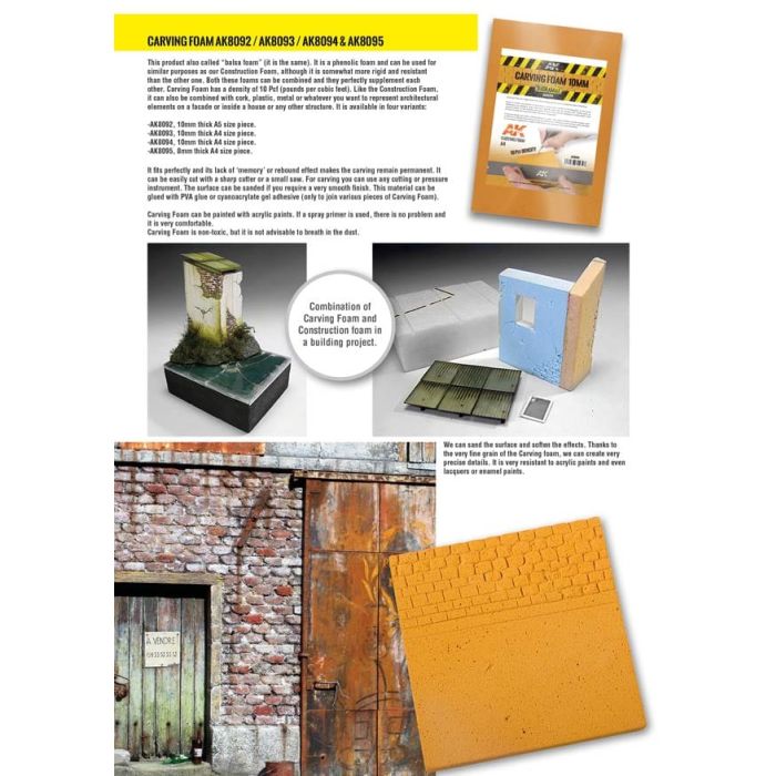 AK Interactive - Carving Foam 10mm A4 (305x228mm) - AK8094