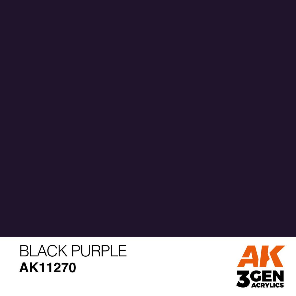 AK Interactive 3rd Gen Acrylic - Black Purple Color Punch AK11270