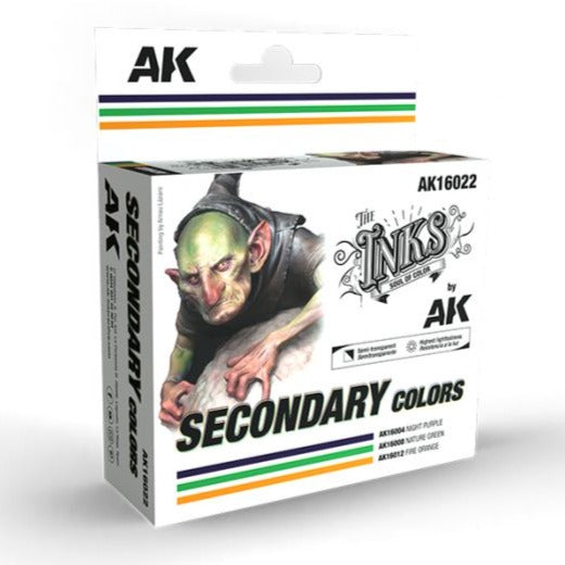 AK Interactive - The Inks - Secondary Colors Set AK16022