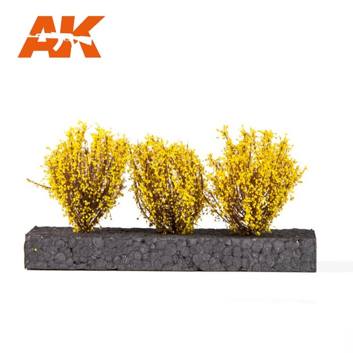 LIGHT YELLOW BUSHES 4-6cm -1:35 / 75 mm / 90 mm