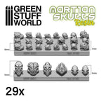 Green Stuff World ALIEN Martian Skulls Resin Set