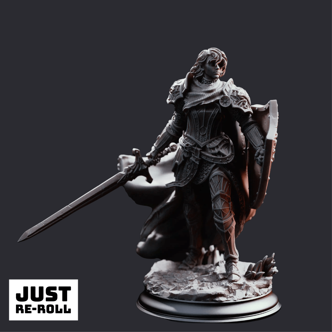 Alwine von Findros Elite Marine Knight - 3D Printed Fighter Miniature