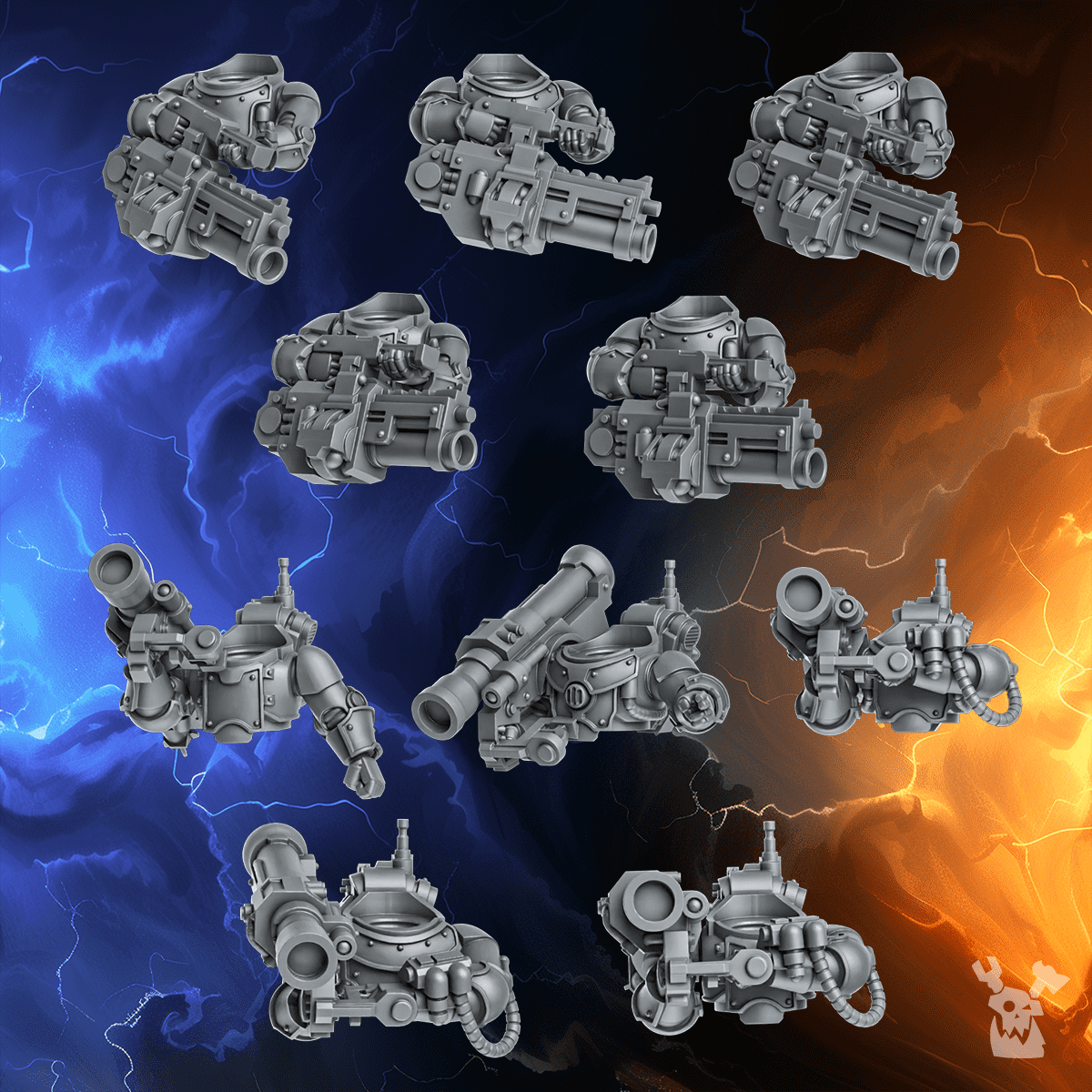 Ancient Era Space Warrior Heavy Weapon Squads | DakkaDakka | Sci-Fi Grimdark Wargaming Miniature 28mm 32mm