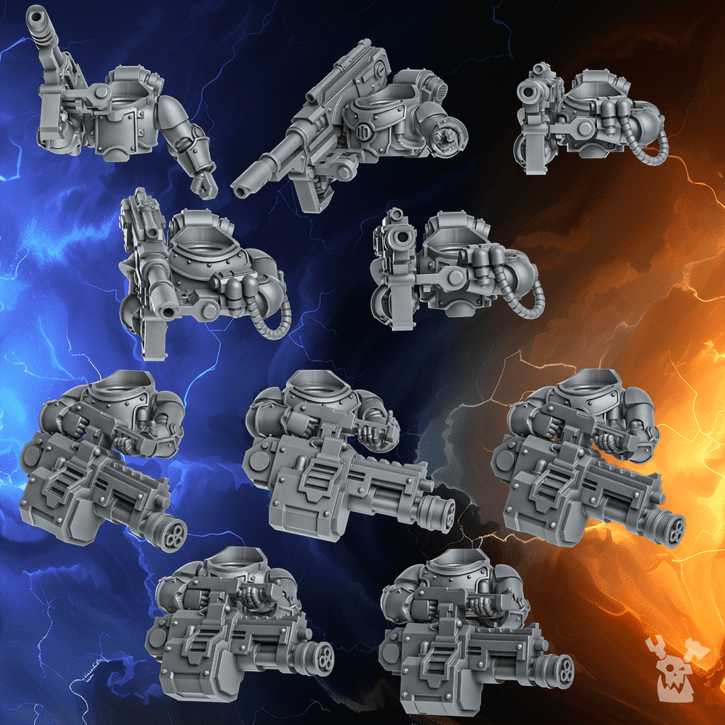 Ancient Era Space Warrior Heavy Weapon Squads | DakkaDakka | Sci-Fi Grimdark Wargaming Miniature 28mm 32mm