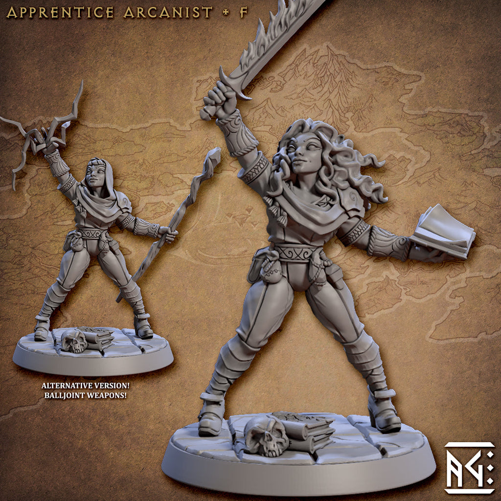 Apprentice Arcanist Miniatures | Arcanist Guild | Fantasy D&D Miniature | Artisan Guild