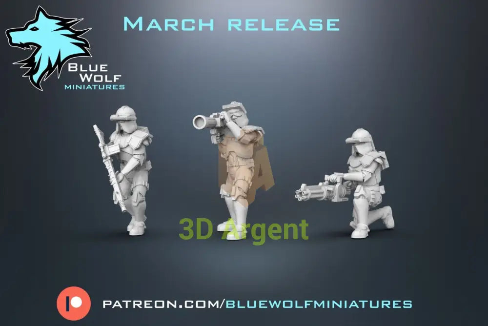 ARF Clone Specialists - Star Wars Legion 3D Printed Resin BlueWolf Miniatures