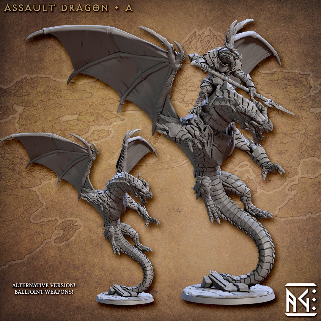 Assault Dragon Miniatures | Draconian Scourge | Fantasy D&D Miniature | Artisan Guild