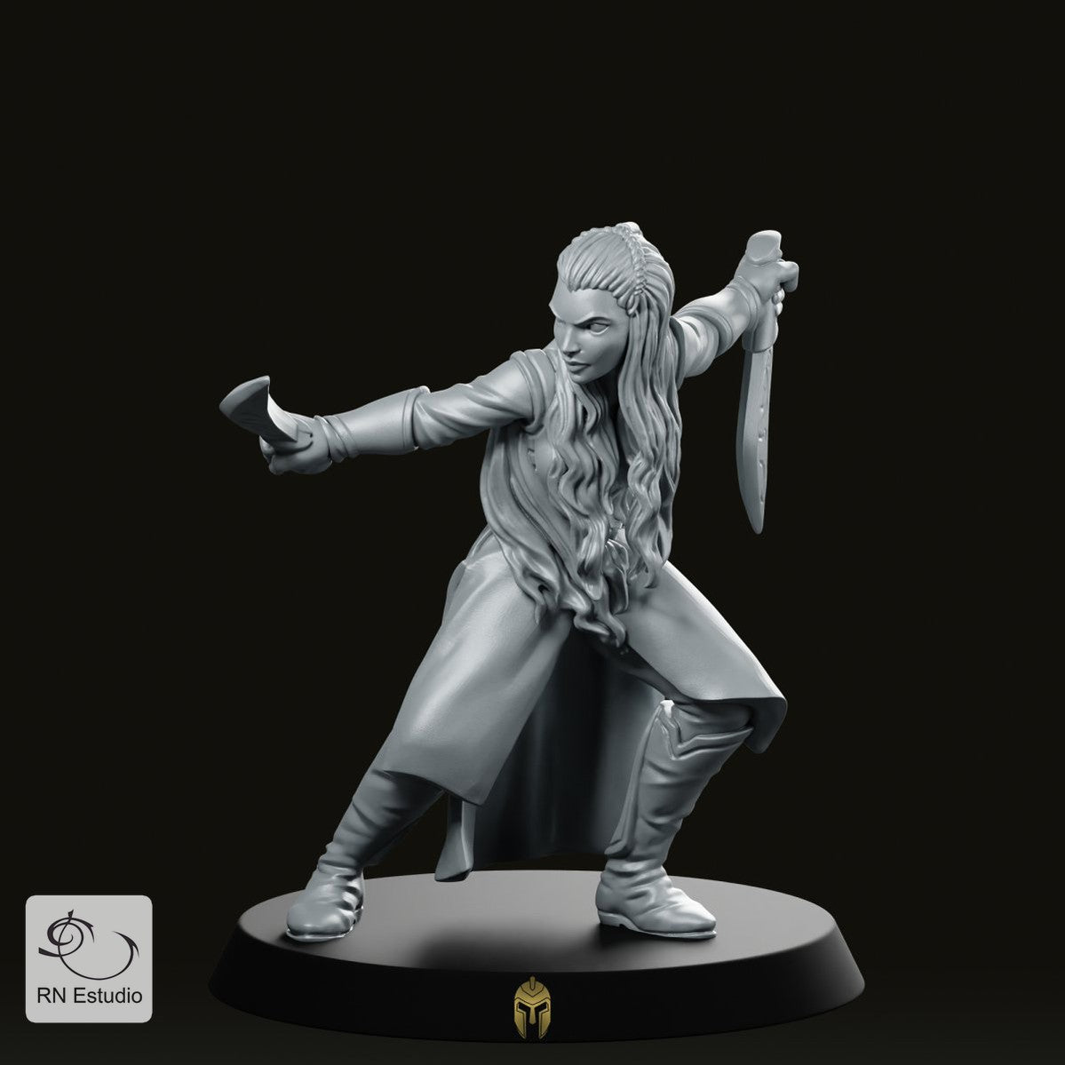 Aurielle With Daggers Elf Miniature