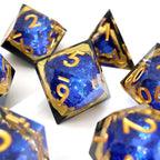 Azure Depths | Geode Dice | 7 Piece Set