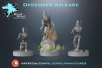 B1 Battle Droids 7 version Star Wars Legion 3D Printed Resin BlueWolf Miniatures