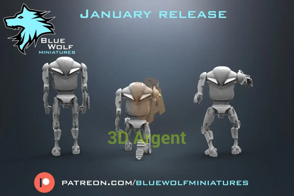 B2 RP Super  Battle Droids Star Wars Legion 3D Printed Resin BlueWolf Miniatures
