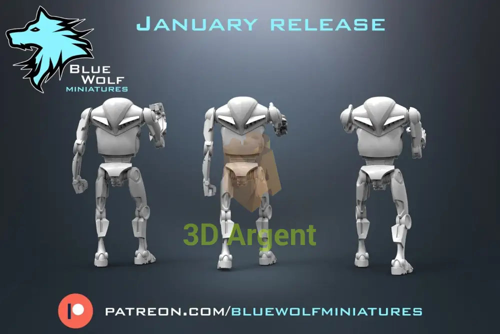 B2 RP Super  Battle Droids Star Wars Legion 3D Printed Resin BlueWolf Miniatures