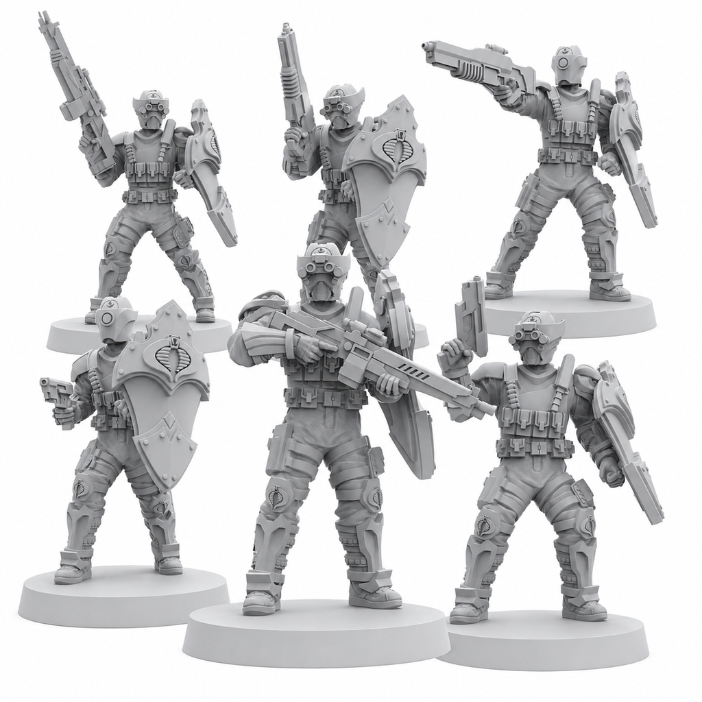 Cobra Alley Viper Troopers 2 Cyberpunk Security Force Papsikels Sci Fi Resin Miniatures