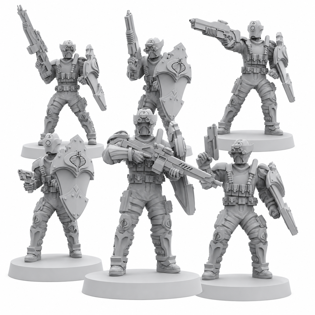 Cobra Alley Viper Troopers 2 Cyberpunk Security Force Papsikels Sci Fi Resin Miniatures