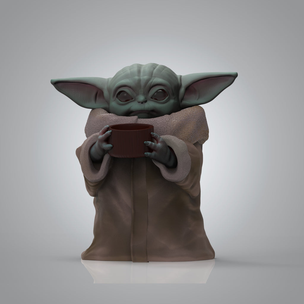 Grogu Baby Yoda Statue Mandalorian Resin Figure Star Wars Display Model 150mm