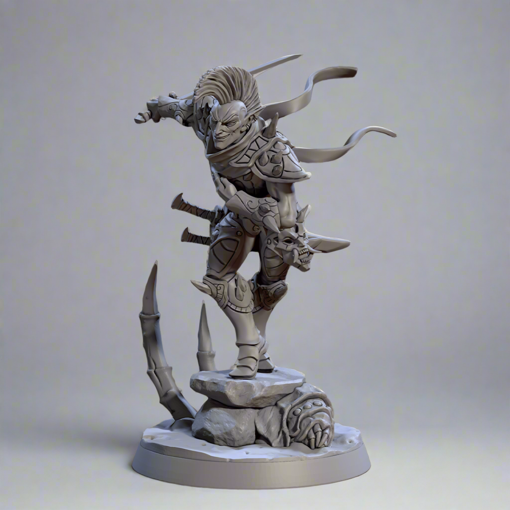 Blademaster Mordin Duskblade | Blacktongue Assassins | Fantasy D&D Miniature | Artisan Guild