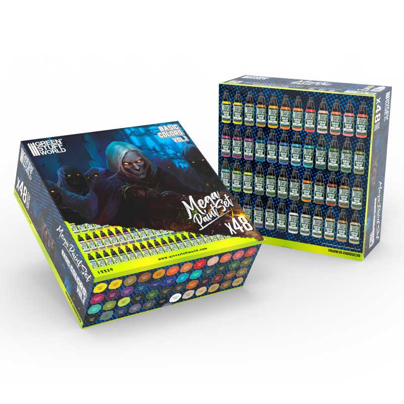 Green Stuff World Basic Colors Mega Paint Set - Vol. 1.0