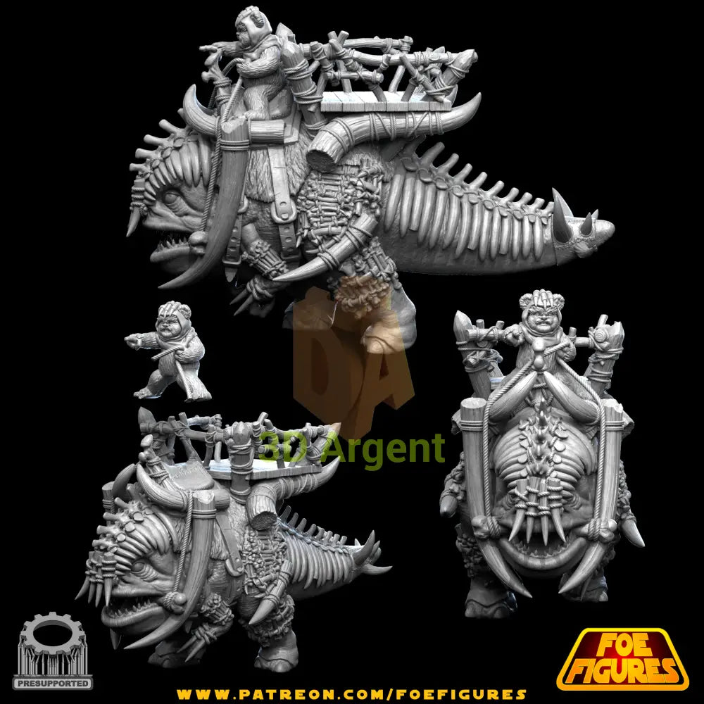 Battle Blurg Ewok - Star Wars Legion compatible 3D Printed Resin Miniatures Foe