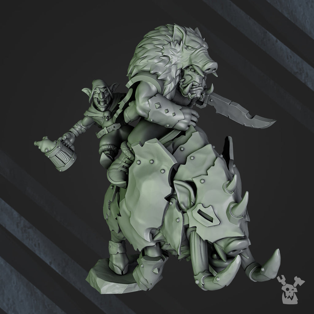 Khan Chilvarz "PorkaJaw" | Orc Marauders | Grimdark Miniature | DakkaDakka