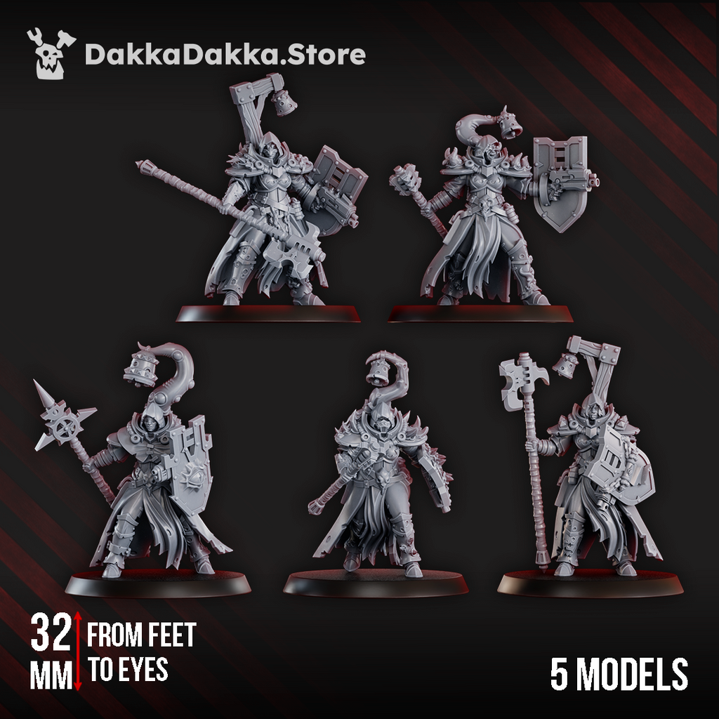Blightshield Witch Miniatures | Grimdark Proxy Miniature | DakkaDakka