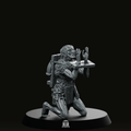 Trench Soldier Bomber Pray Miniature