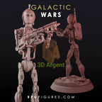 C-3PO Battle Droid | Star Wars Legion Scale | 3D Printed Resin Miniatures | RPG Figures