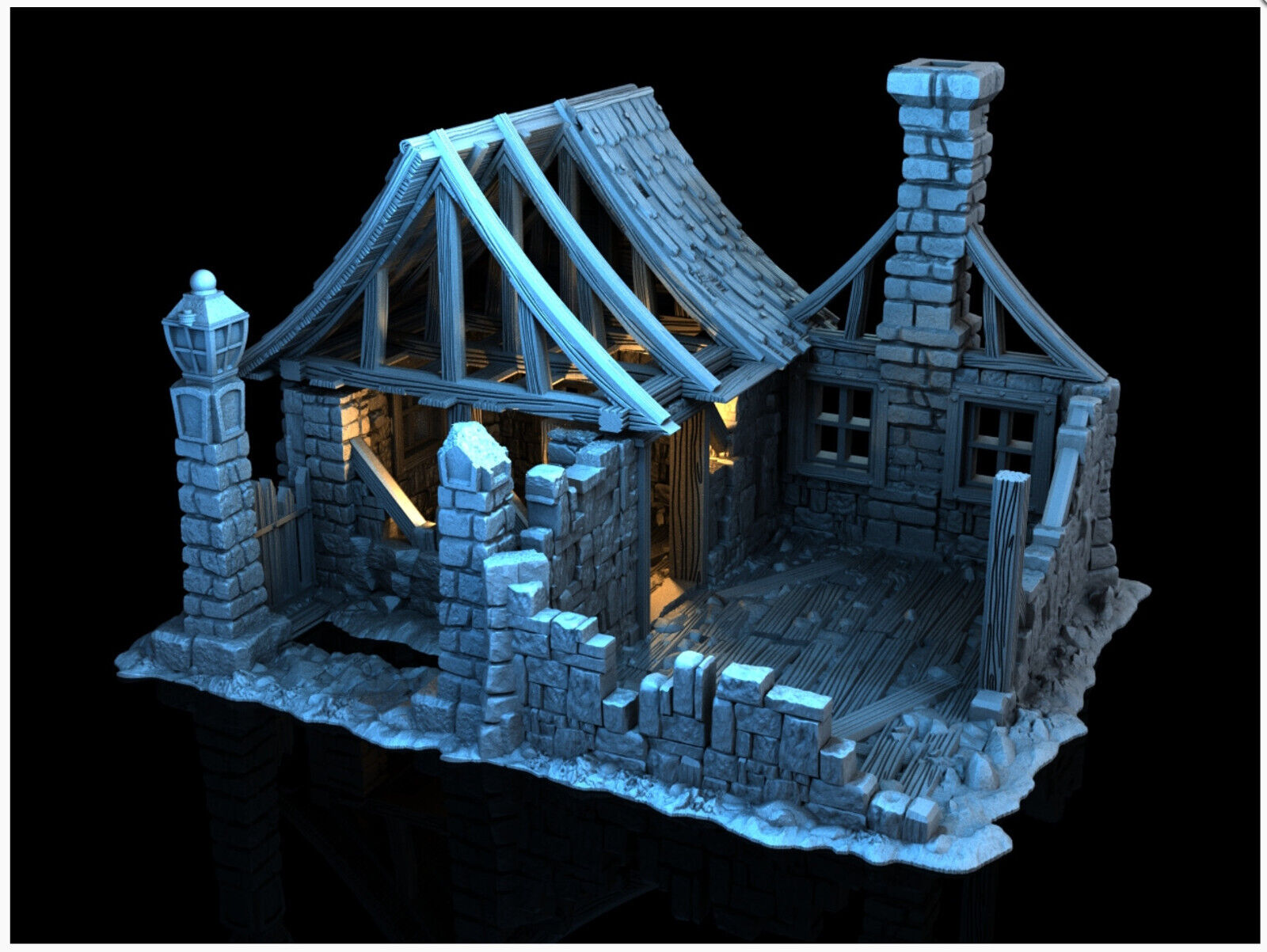 Ruined House - 28mm DND/Wargame/RPG Terrain