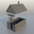 Medieval Scenery - Commoner House 28mm DND/Wargame/RPG Terrain