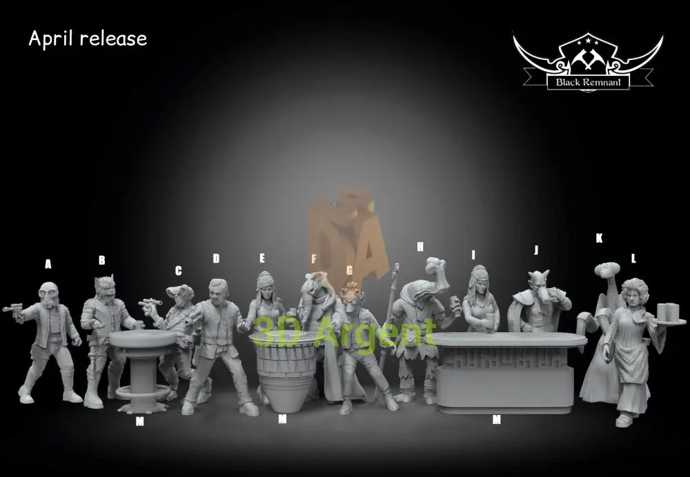 Cantina Patron 12 styles Star Wars Legion compatible 3D Printed Resin Miniatures