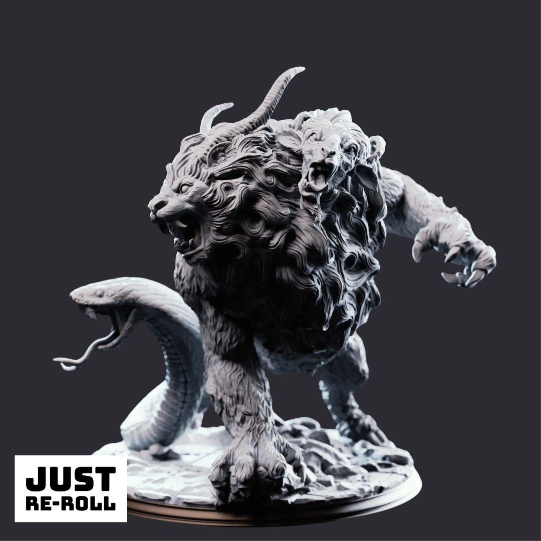 Capricalion Chimera of the Plains - 3D Printed Monster Miniature