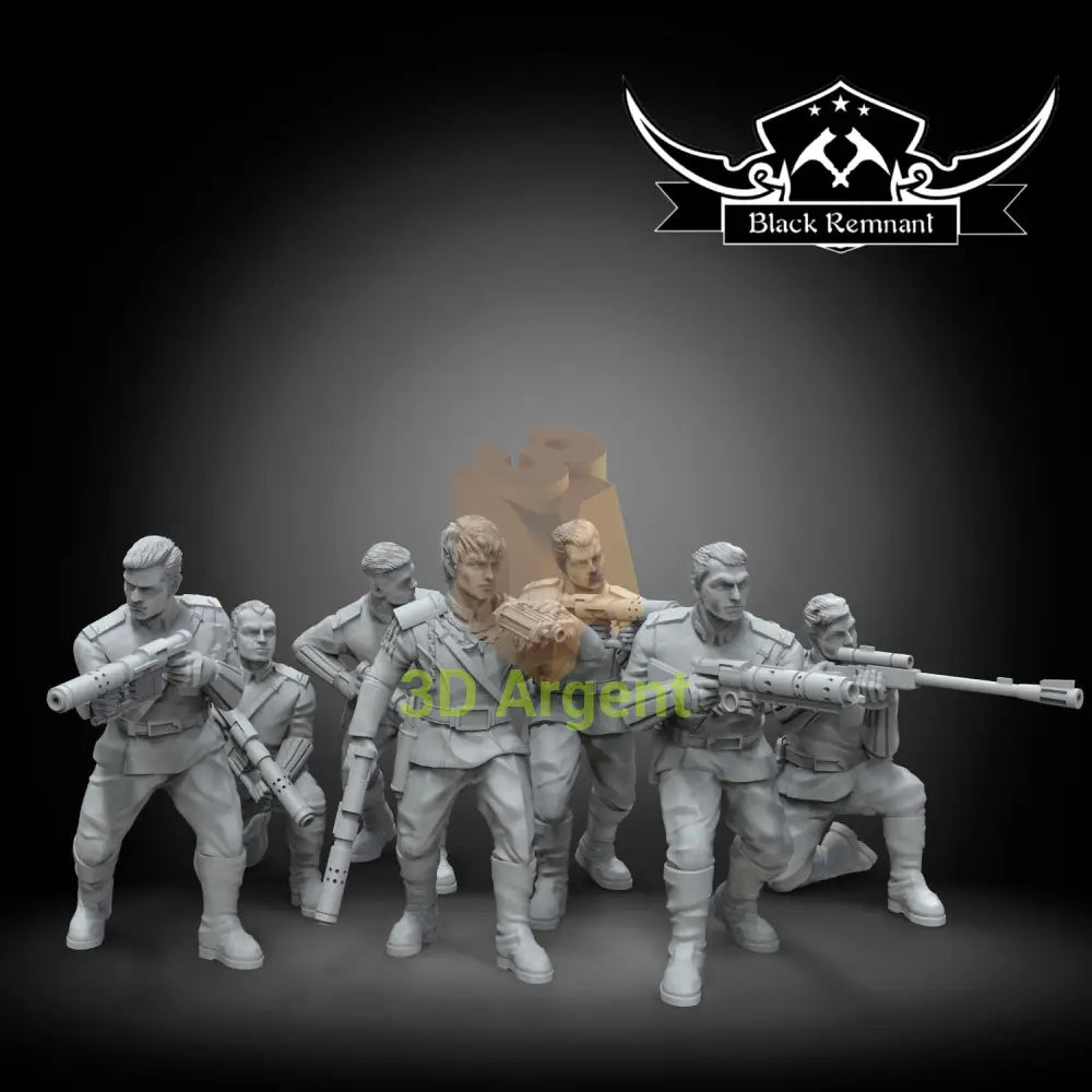 Chiss Expansionary defense force troopers | Star Wars Legion Scale | 3D Printed Resin Miniature | Black Remnant Miniatures | 12K High Detail
