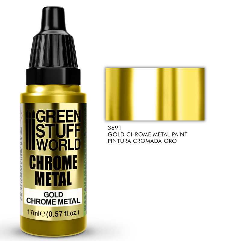 Green Stuff World - Chrome Paint - GOLD 17ml