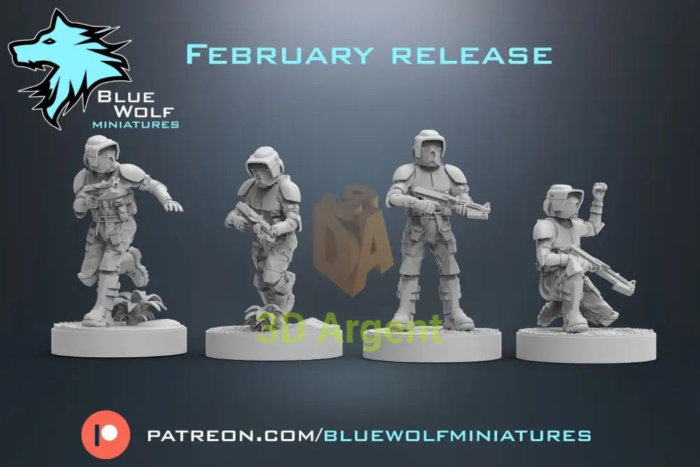 Clone Scout Troopers - Star Wars Legion 3D Printed Resin BlueWolf Miniatures