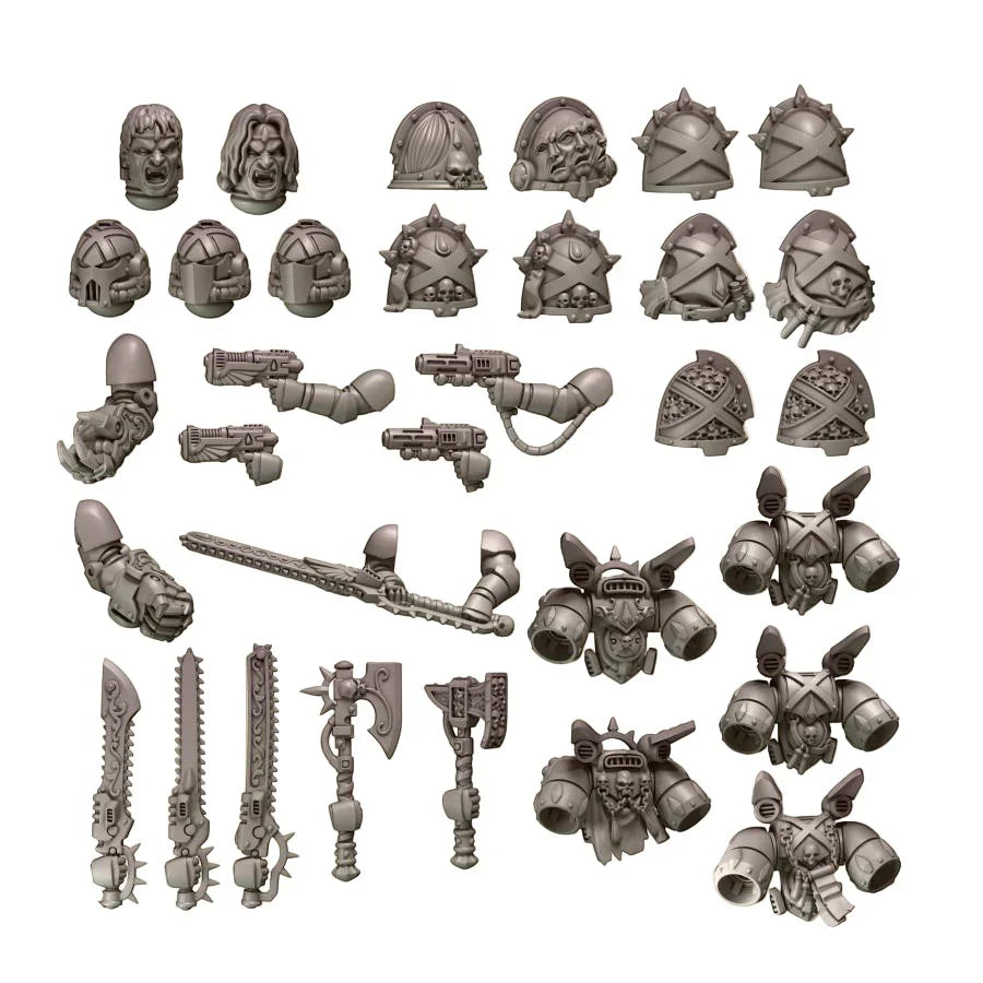 Crimson Lords Rage Upgrade Pack | Conversion Bits For 28mm 32mm Sci-fi Space Knights