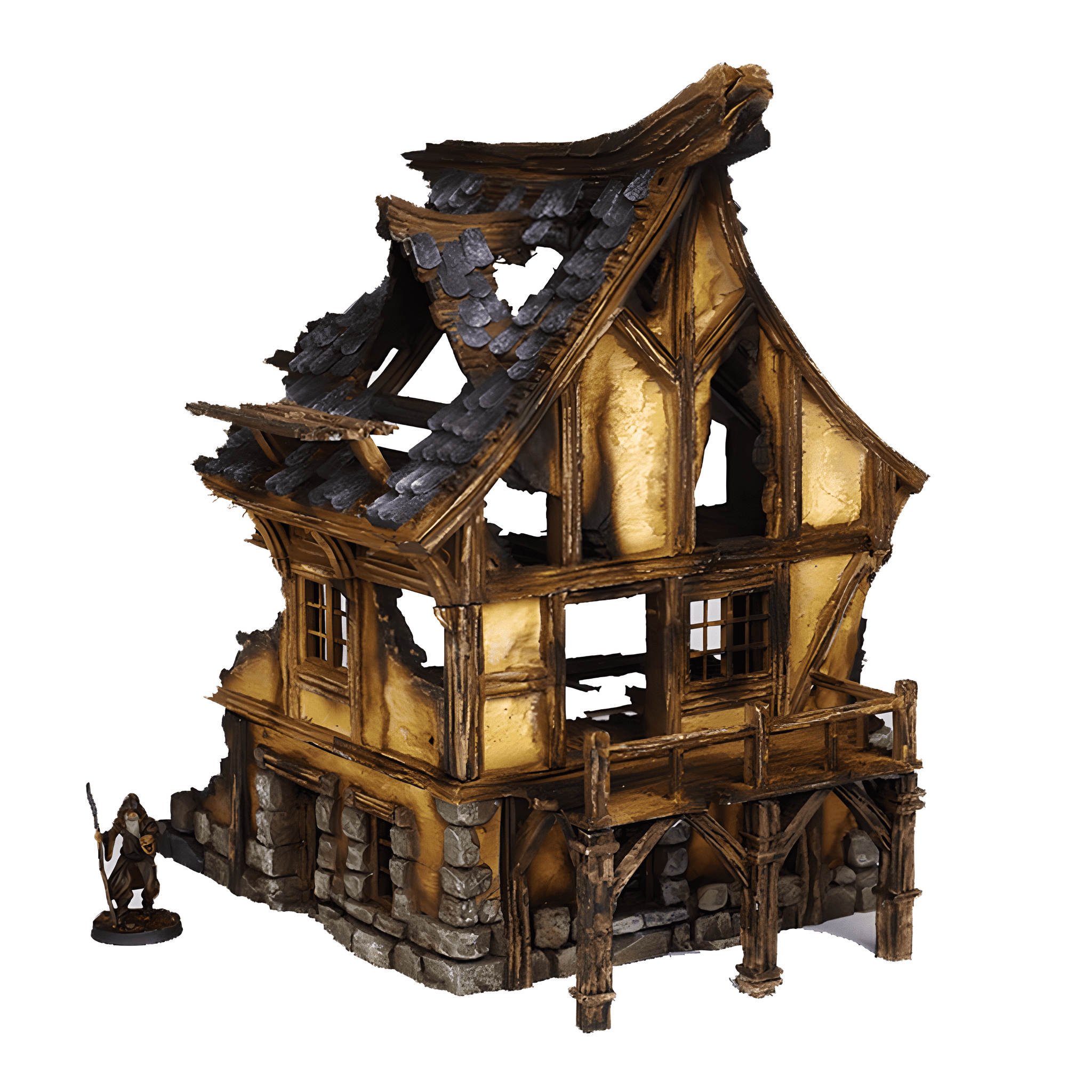 Ruined Medieval House G - 28mm DND/Wargame/RPG Terrain