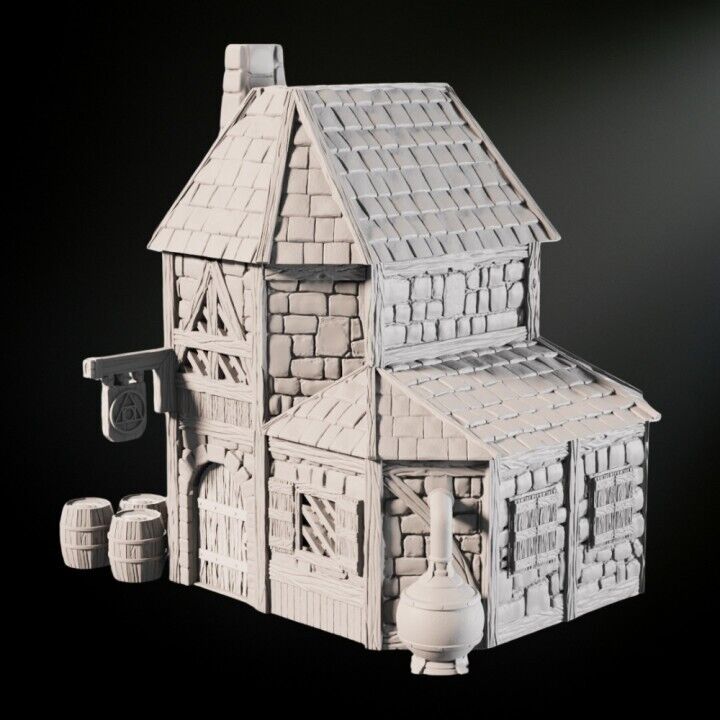 Medieval Scenery - Alchemist House 28mm DND/Wargame/RPG Terrain