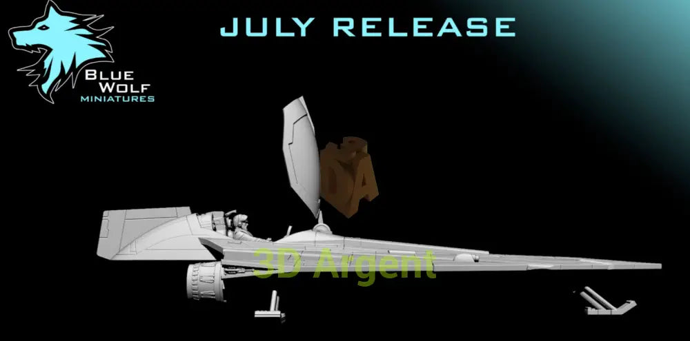 Delta 7 Obi Wan Kenobi ship Star Wars Legion compatible 3D Print Resin BlueWolf