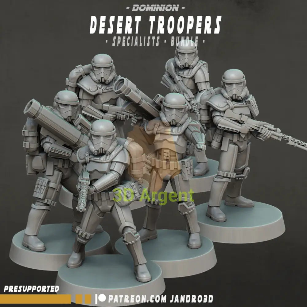 Desert Storm Troopers Bundles - Star Wars Legion compatible 3D Printed Resin Miniatures