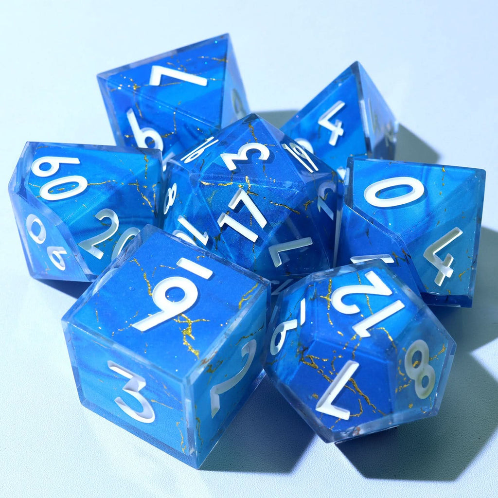 Azure Aegis | Art Core Dice | 7 Piece Set