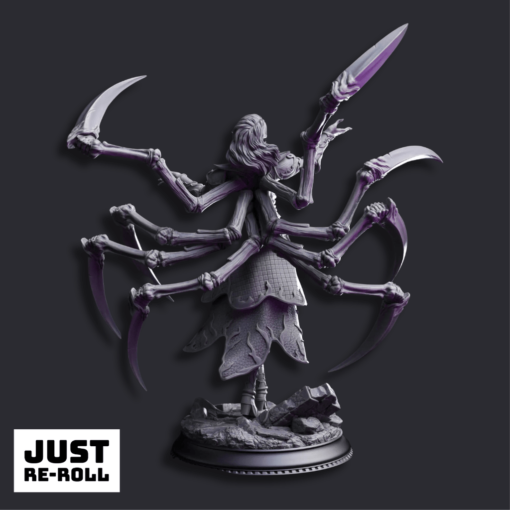 Dirthana of the Void’s Embrace Ascended Spider Sorceress - 3D Printed Monster Miniature